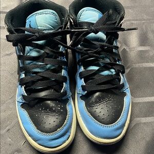 Nike Kids Air Jordan 1 Blue and Black - 2Y